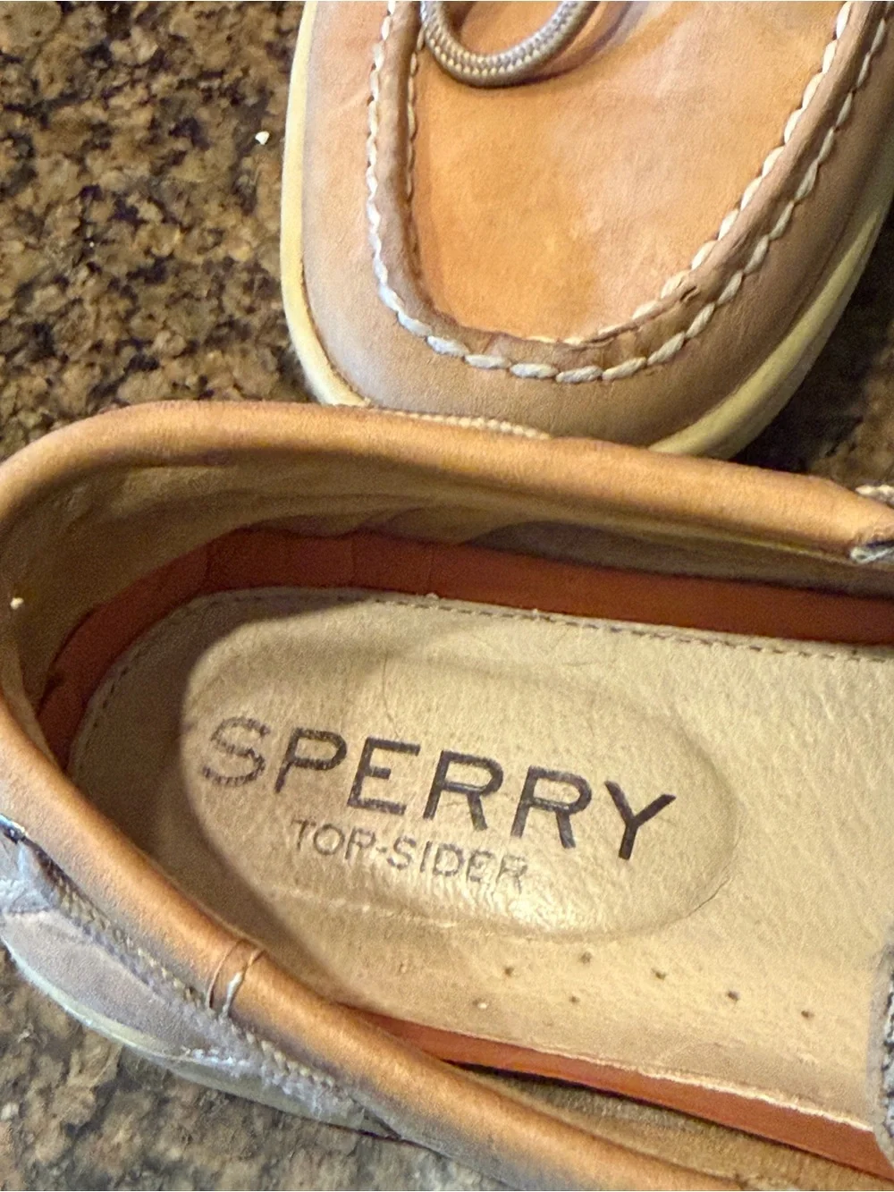 Sperry Light Tan cream  Boat Shoes size 8 leather breathable casual